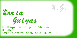 maria gulyas business card
